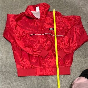 Vintage Red Windbreaker Jacket